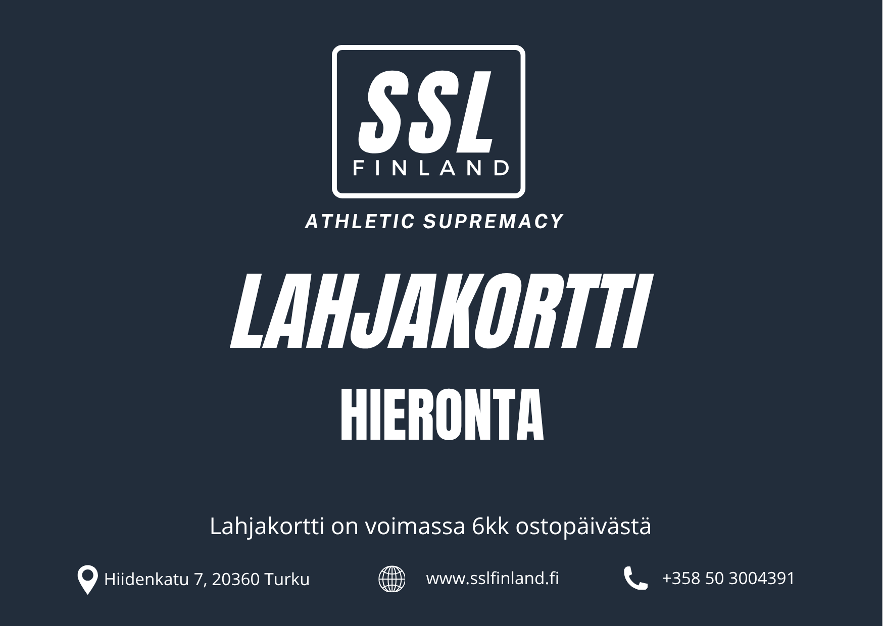 Lahjakortti hierontaan