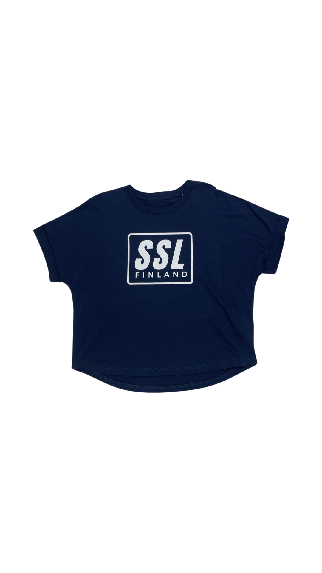 Athletic Supremacy Series SSL Finland Womens Cropped Navy Blue T-Shirt